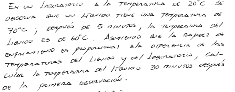 EN un lasonstorio a la toppenstura de \( 20^{\circ} \mathrm{C} \) SE observa due un Límido tiene una terperatura de \( 70^{\c