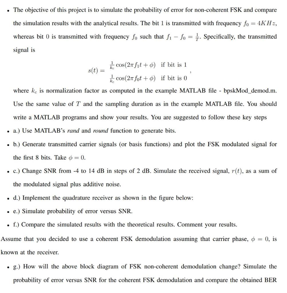 The Objective Of This Project Is To Simulate The Chegg