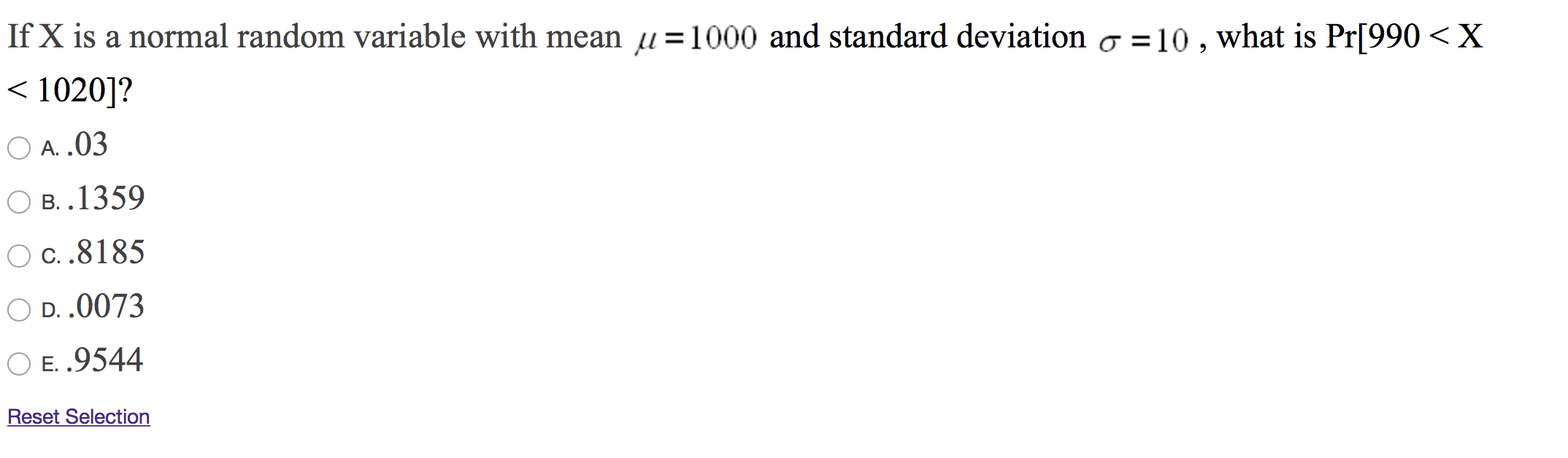 Solved If X is a normal random variable with mean u=1000 and | Chegg.com