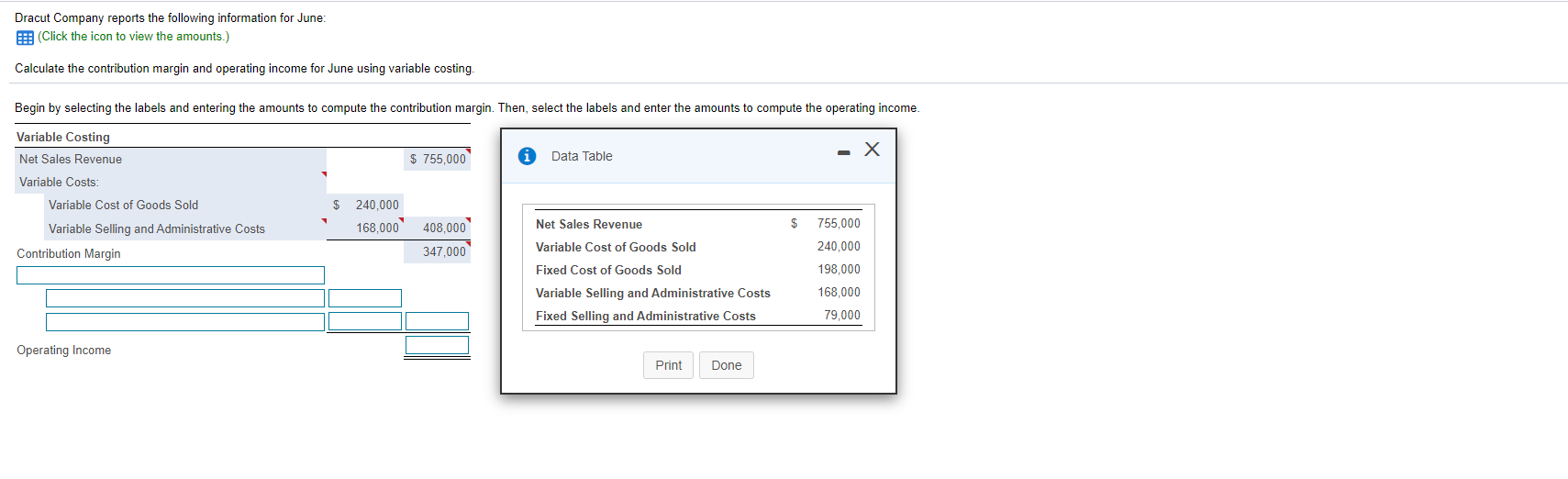 Solved Dracut Company reports the following information for
