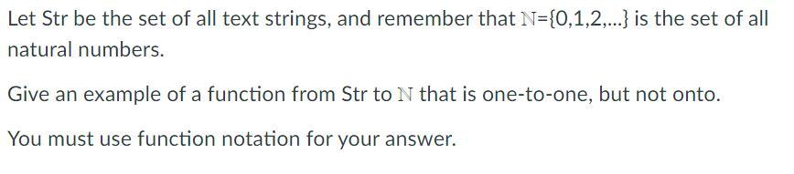 Solved Let Str be the set of all text strings, and remember | Chegg.com