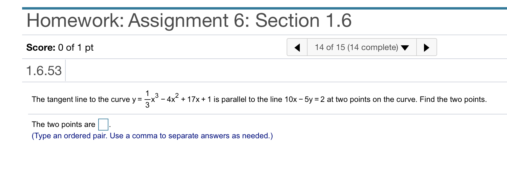 Solved Homework: Assignment 6: Section 1.6 14 of 15 (14 | Chegg.com