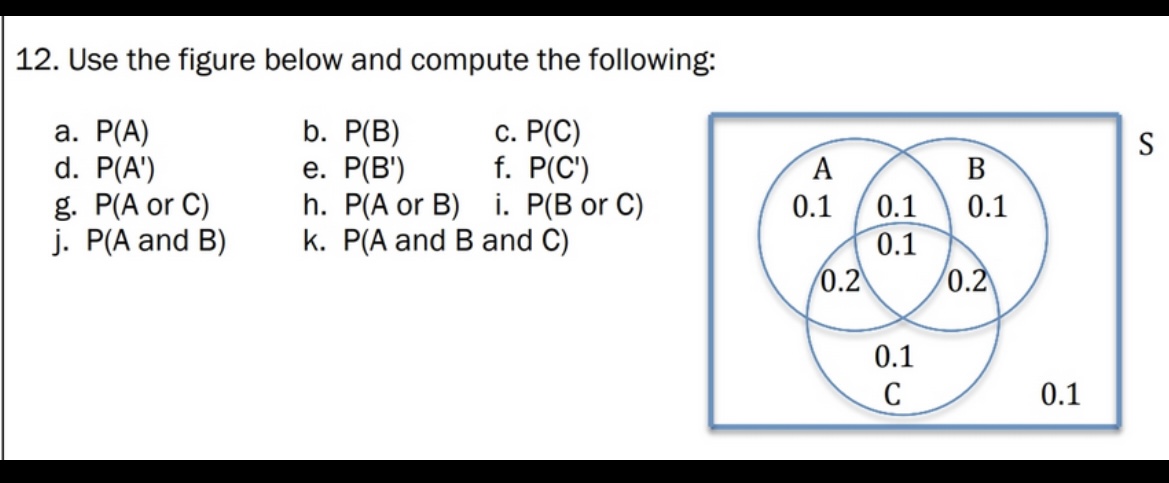 Solved 12. Use the figure below and compute the following Chegg