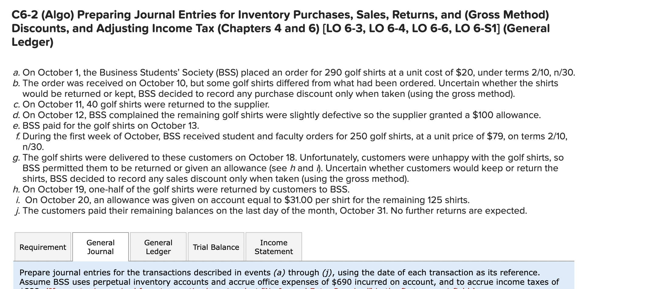 Solved C6-2 (Algo) Preparing Journal Entries for Inventory | Chegg.com