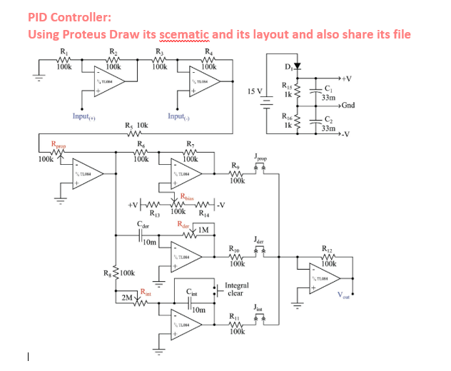 Solved Pid Controller: Using Proteus Draw Its Scematic And 