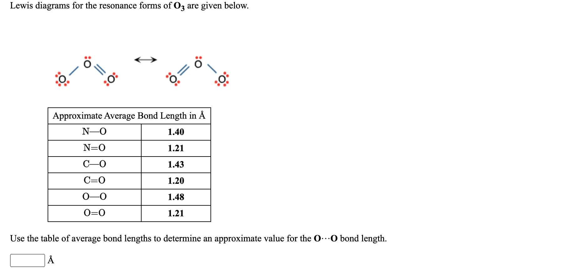 Solved Lewis Diagrams For The Resonance Forms Of Oz Are G Chegg Com