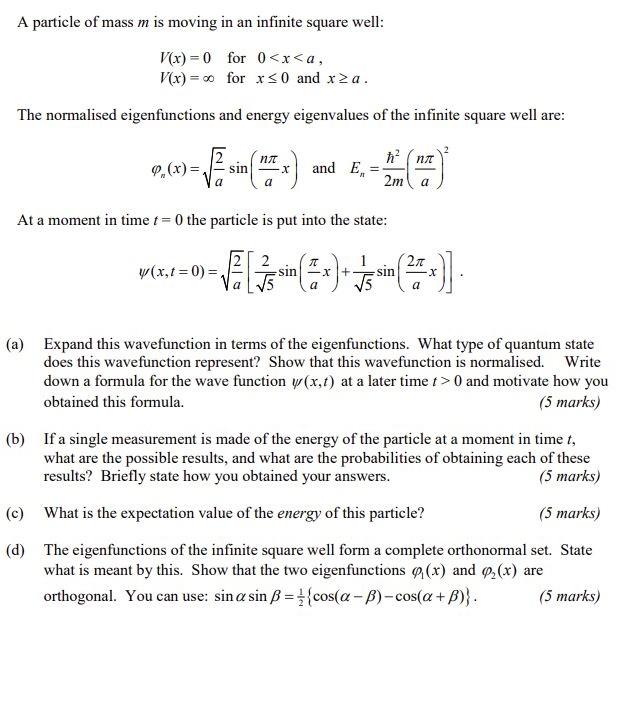 solved-a-particle-of-mass-m-is-moving-in-an-infinite-square-chegg