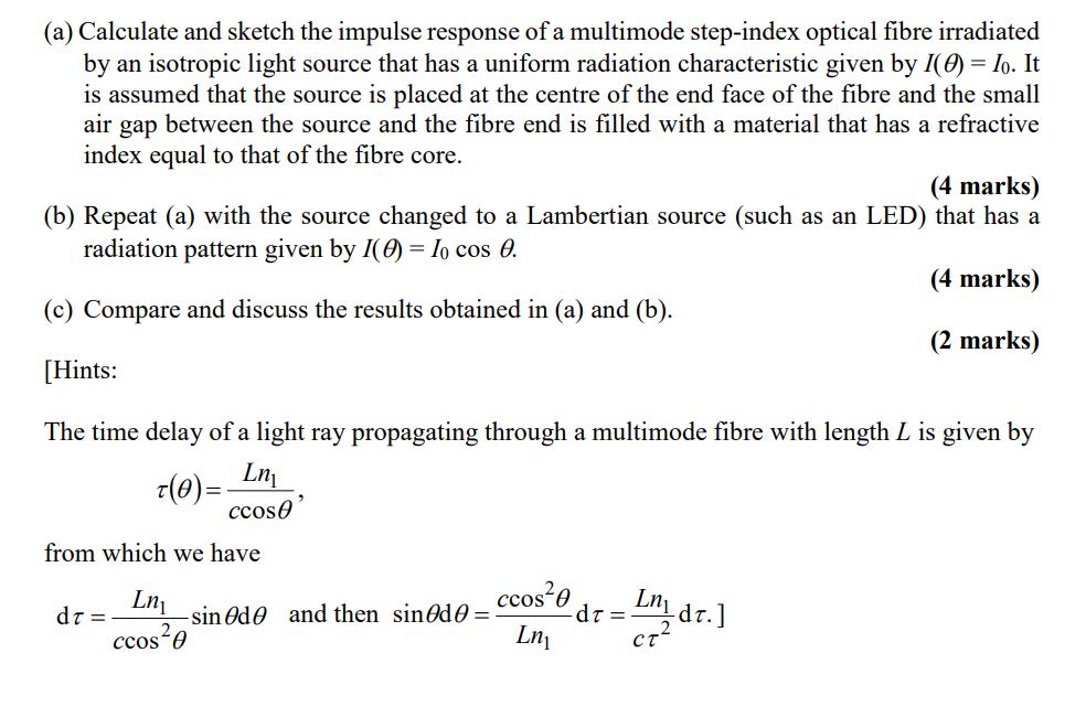 (a) ﻿Calculate and sketch the impulse response of ﻿a | Chegg.com