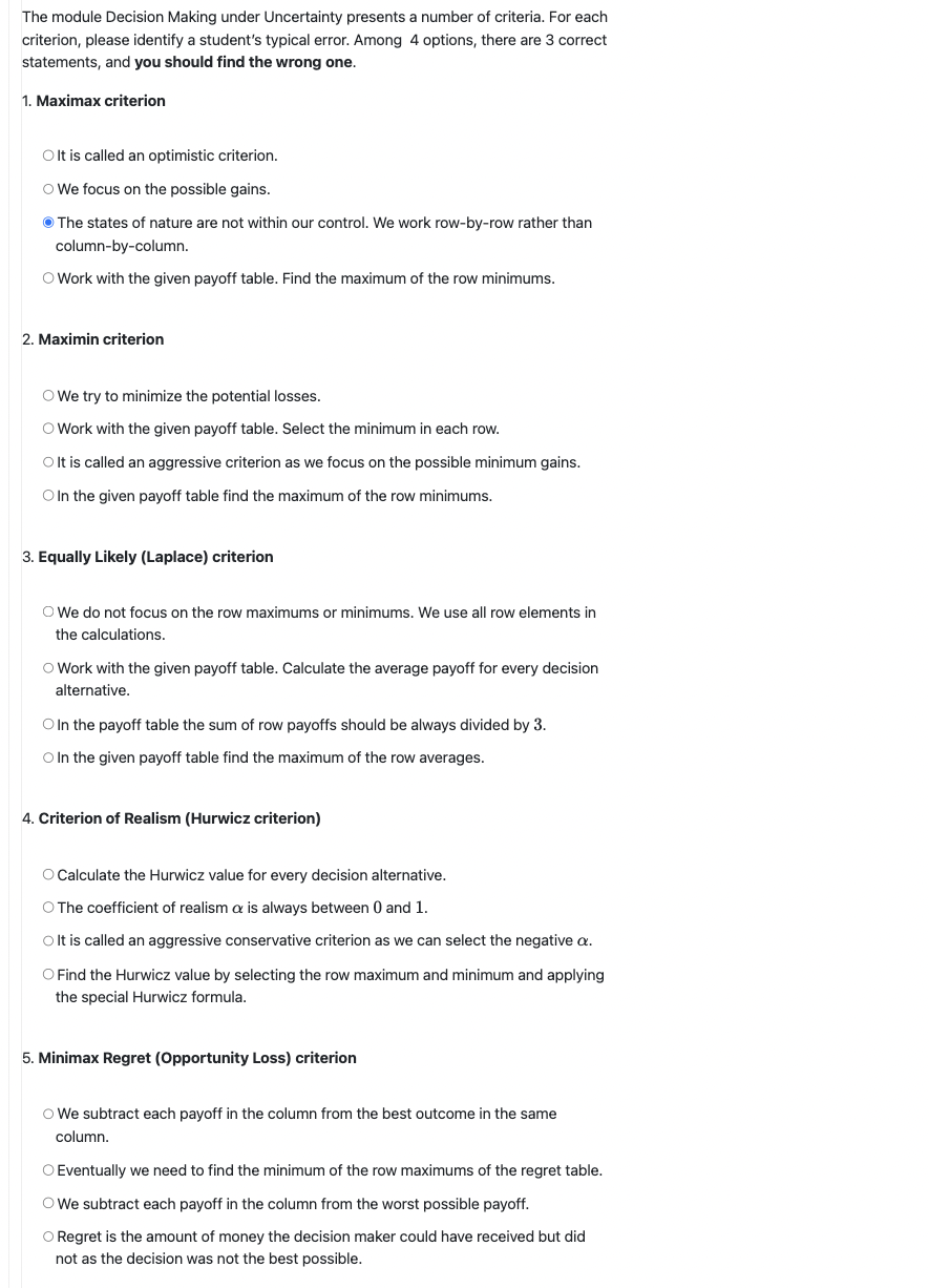 Solved The Module Decision Making Under Uncertainty Presents | Chegg.com