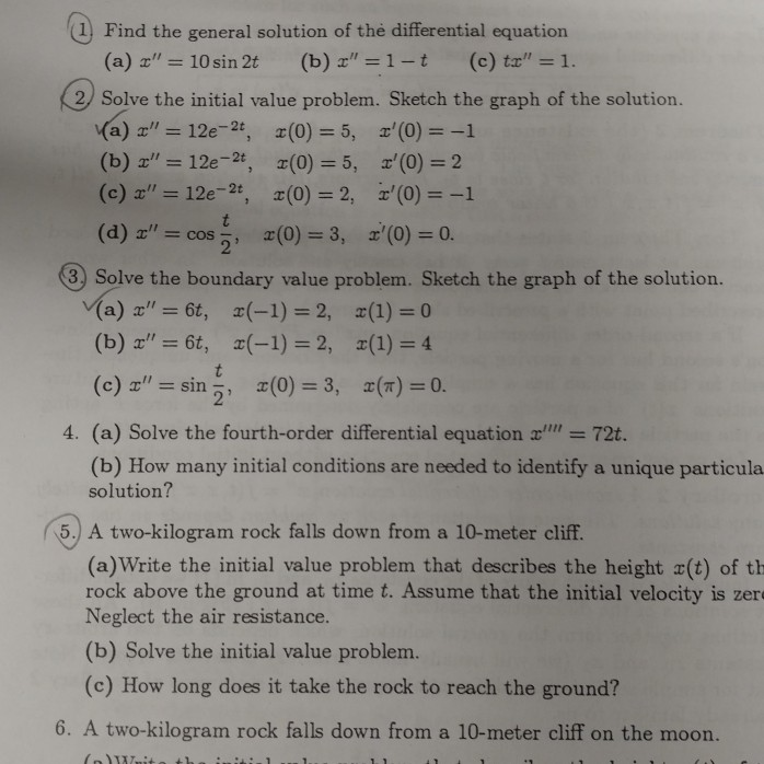 Solved (1) Find the general solution of the differential | Chegg.com