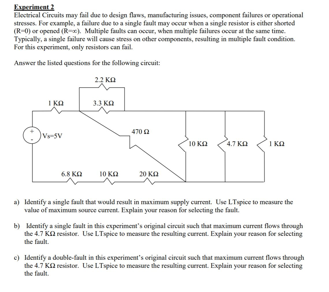 Electrical Circuits may fail due to design flaws, | Chegg.com