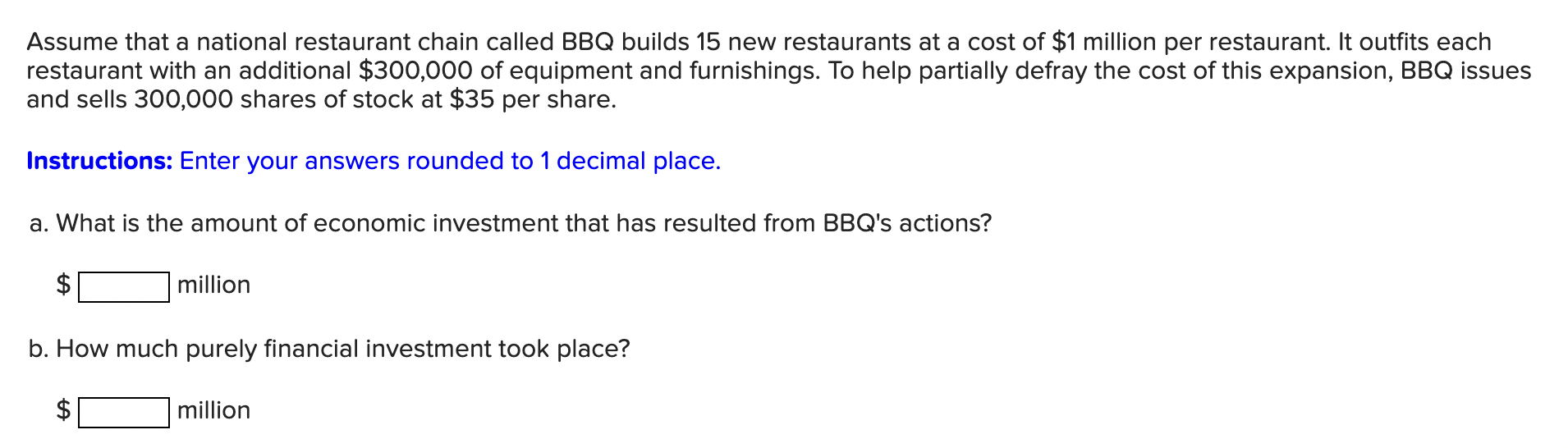 Solved Assume that a national restaurant chain called BBQ