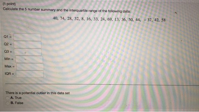 Solved Calculate The 5 Number Summary And The Interquartile | Chegg.com