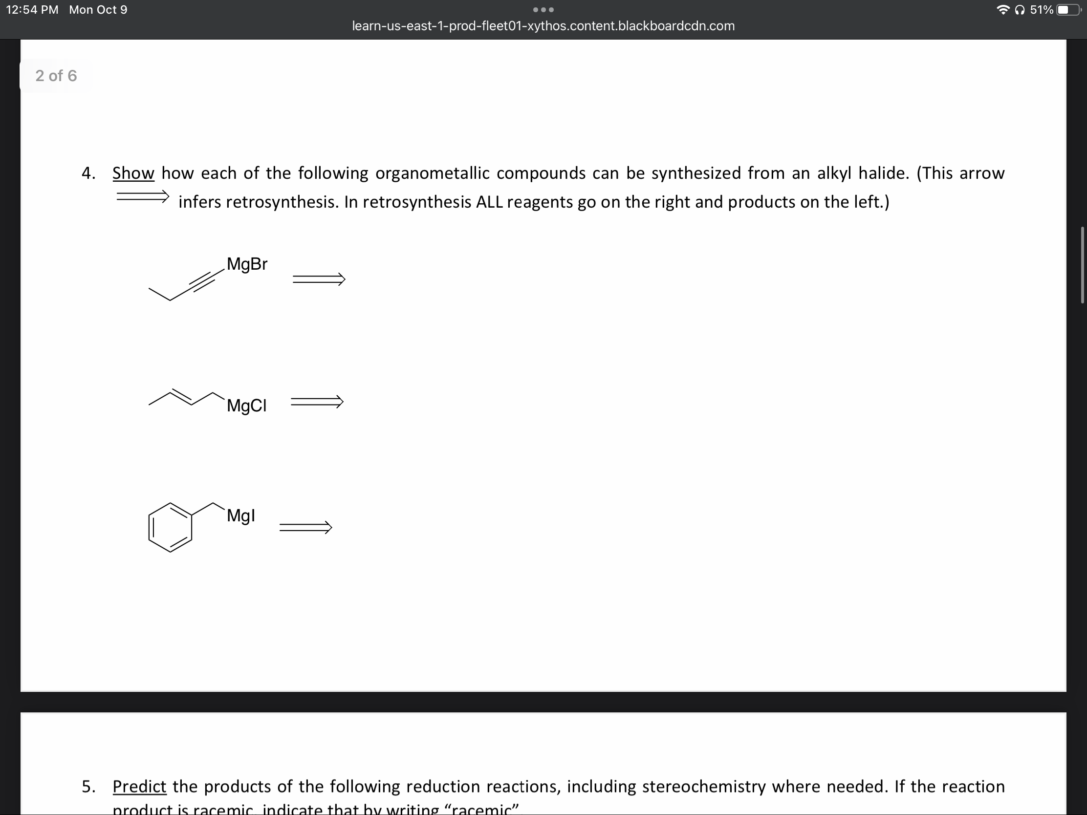 4. Show How Each Of The Following Organometallic | Chegg.com