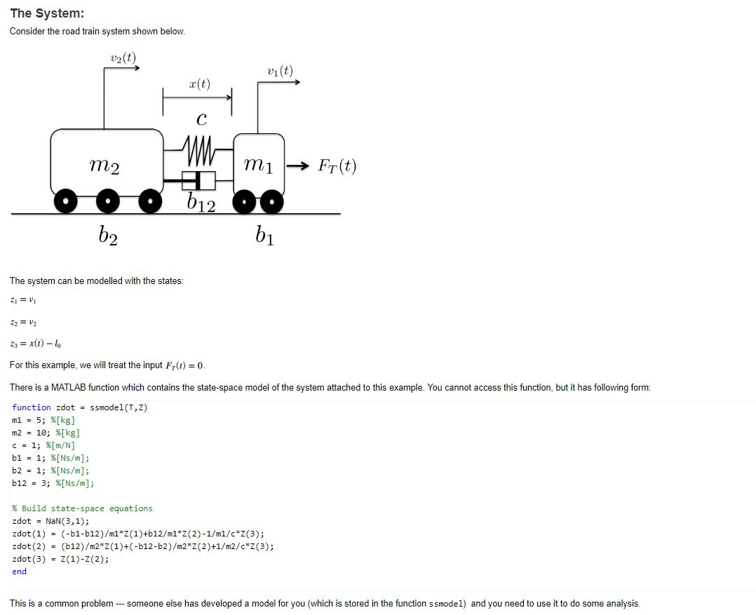 The System Consider The Road Train System Shown Chegg Com