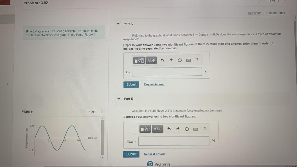 Solved Problem 13.92 - Constants Periodic Table Part A IP A | Chegg.com