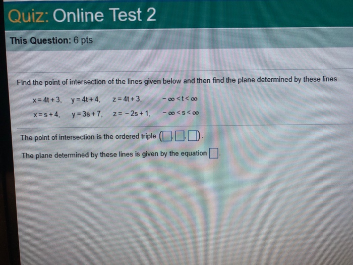 Online handwriting paper quiz