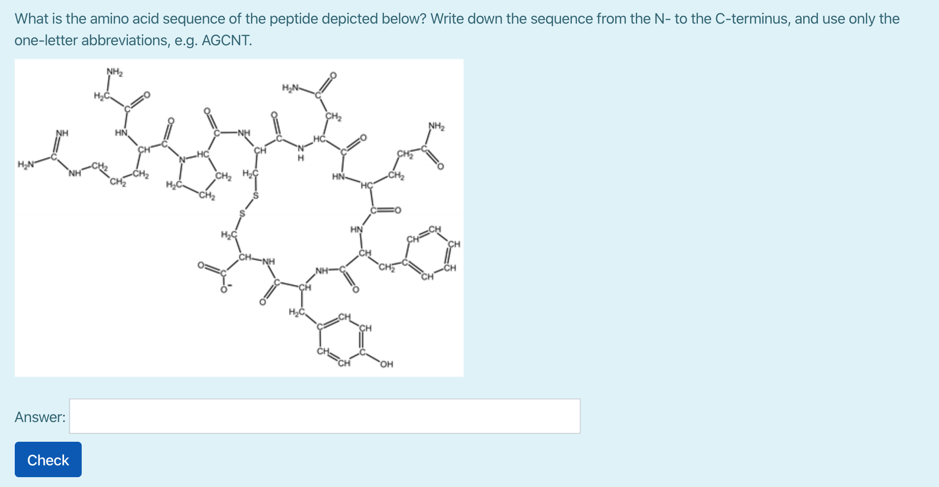 Solved What is the amino acid sequence of the peptide | Chegg.com
