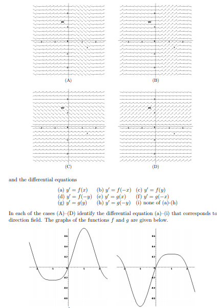 Solved A B C D And The Differential Equations A Chegg Com