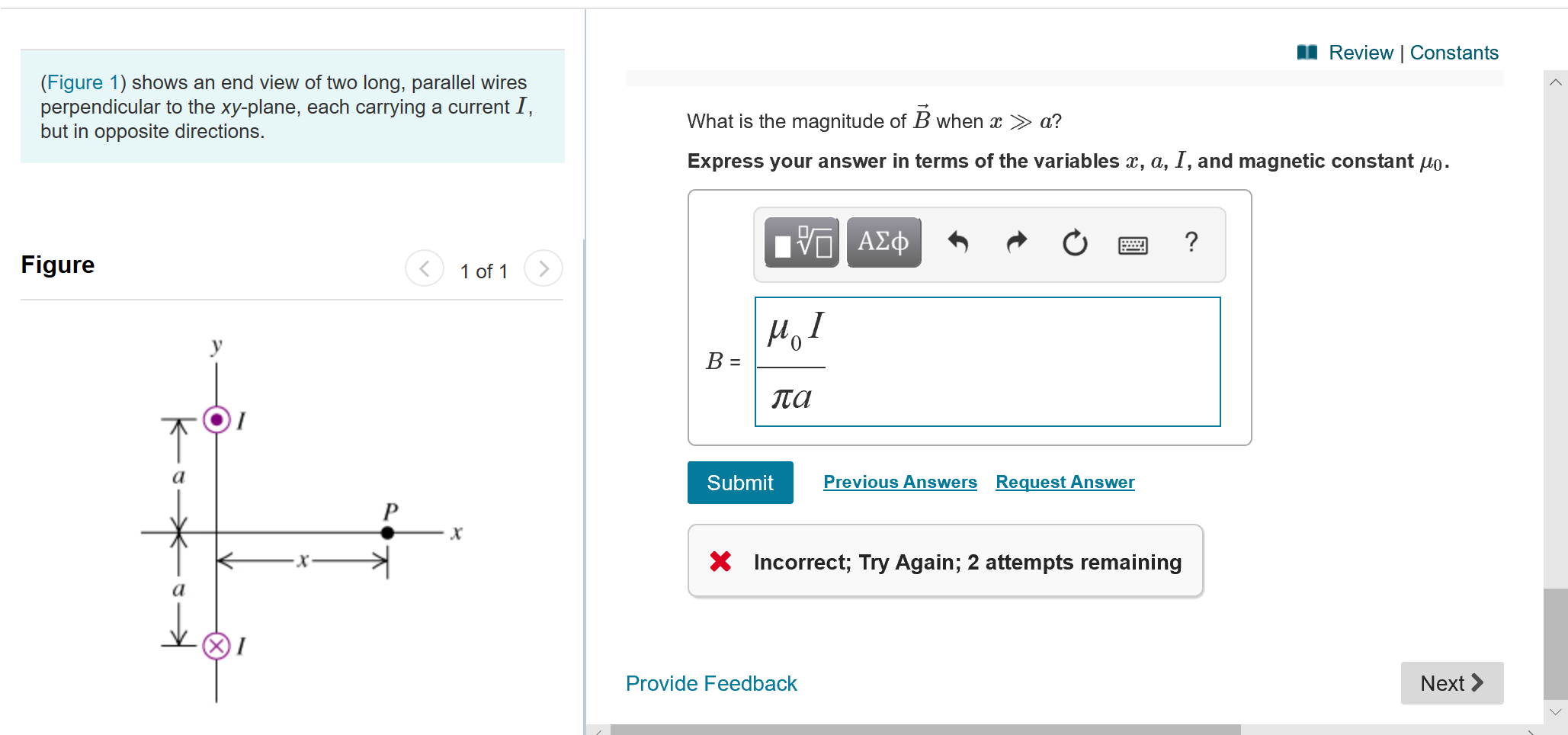 Solved 1 Review Constants (Figure 1) shows an end view of | Chegg.com