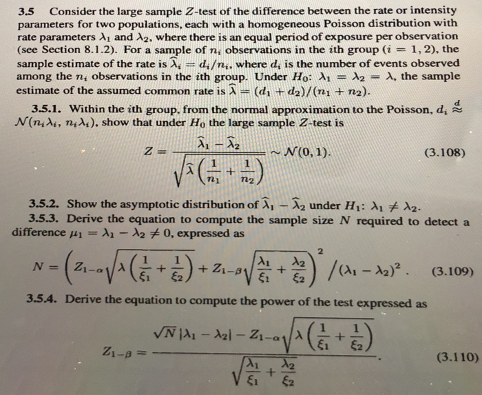 3.5 Consider the large sample Ztest of the