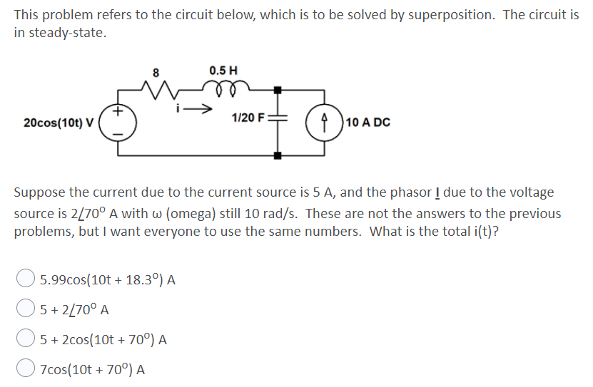 Solved The next three problems refer to the circuit below, | Chegg.com