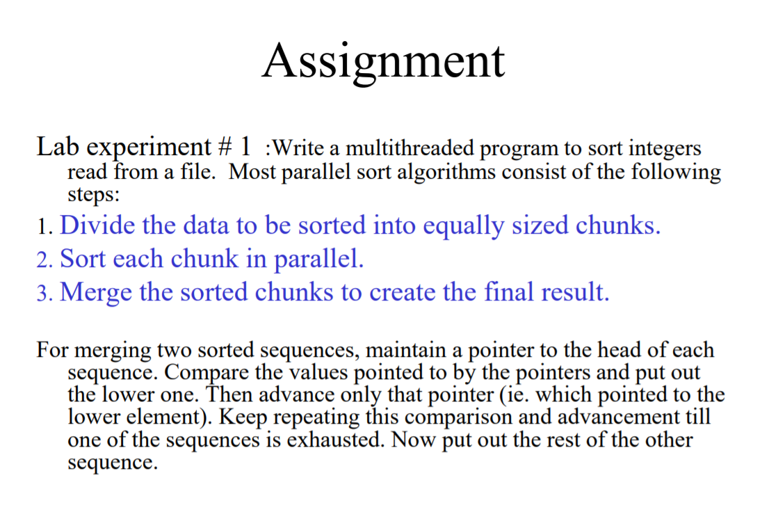 Solved Assignment Lab experiment #1 :Write a multithreaded | Chegg.com
