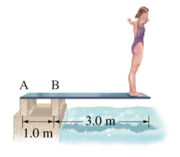 Solved Calculate the forces that the supports A and B exert | Chegg.com