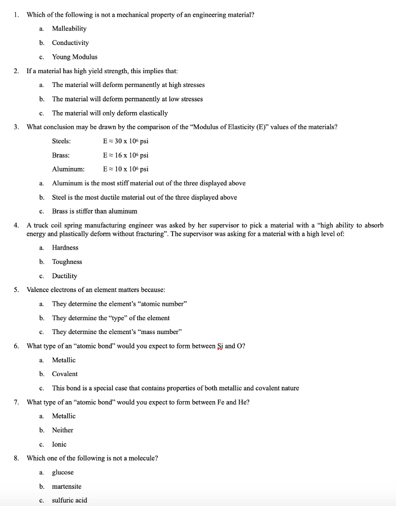 Solved 1. Which of the following is not a mechanical | Chegg.com