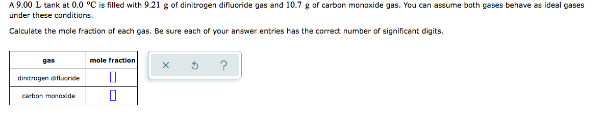 Solved A 9.00 L Tank At 0.0 °C Is Filled With 9.21 G Of D