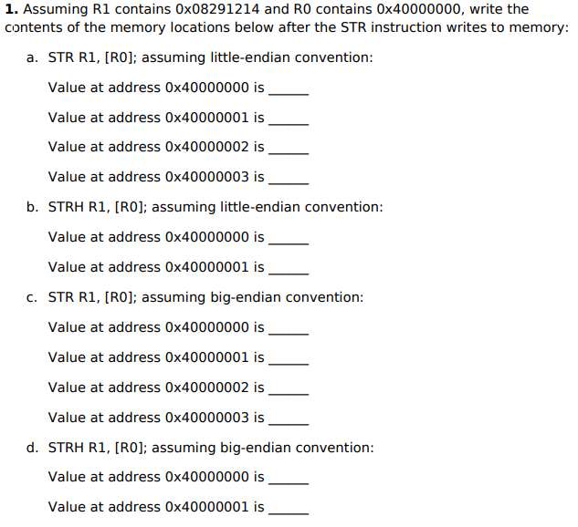 Solved Using the STR command in ARM assembly I don't