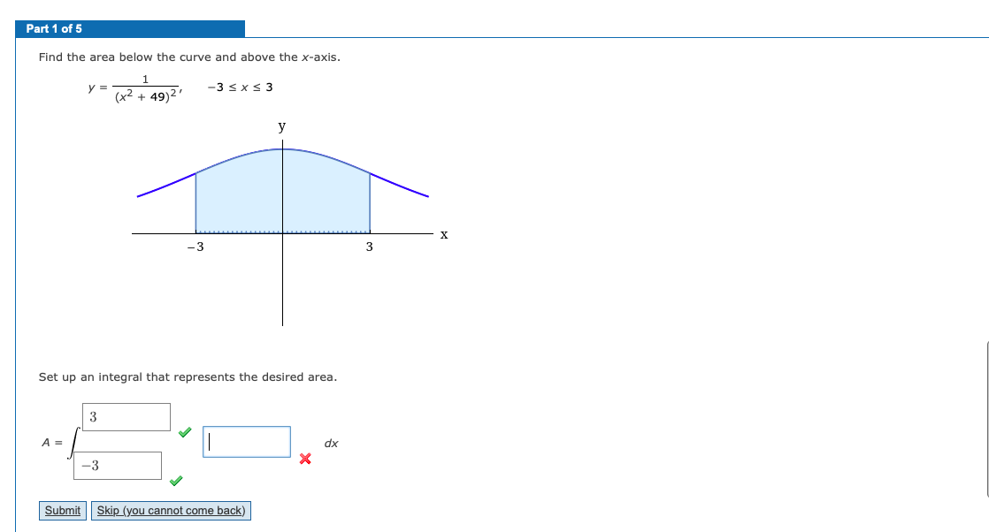Solved Find the area below the curve and above the x-axis. | Chegg.com