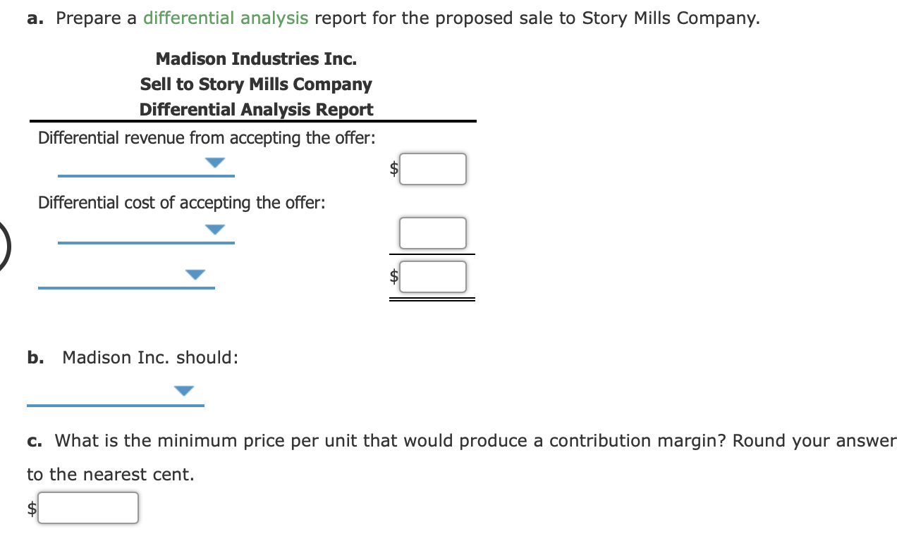 Solved Decision on Accepting Additional Business Madison
