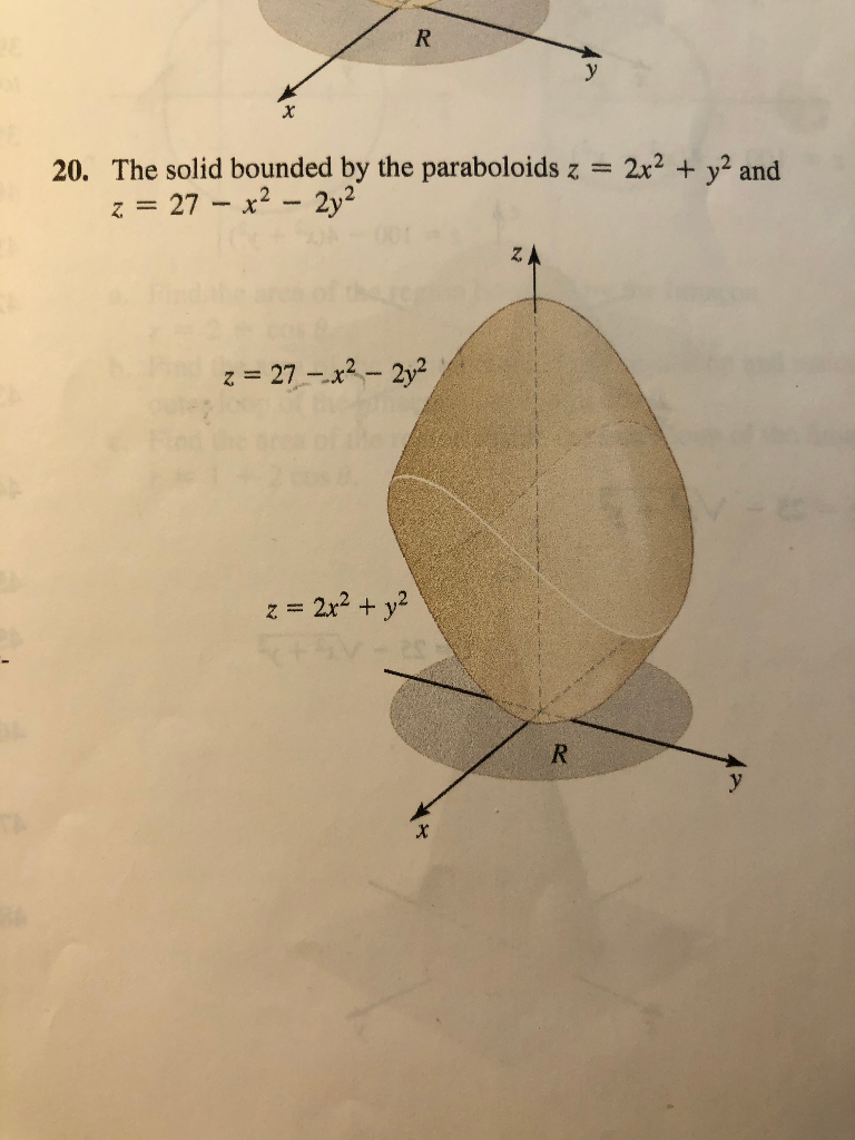 Solved 20 The Solid Bounded By The Paraboloids Z 2x2 Y2