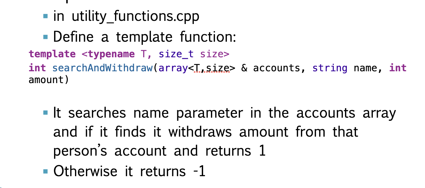 Solved - in utility_functions.cpp - Define a template | Chegg.com