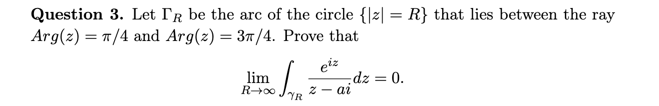 Solved = TT Question 3. Let I'R be the arc of the circle | Chegg.com