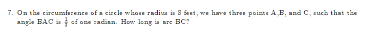 find the circumference of a circle whose radius is 7 m