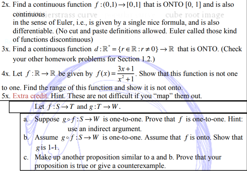 Solved 2x Find A Continuous Function F 0 1 → [0 1] That