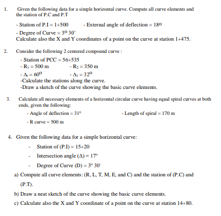 Solved 1 ivn the following data fo a simple horizontal | Chegg.com