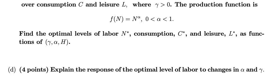 Solved 16 Points Household Production Consider A Static Chegg Com