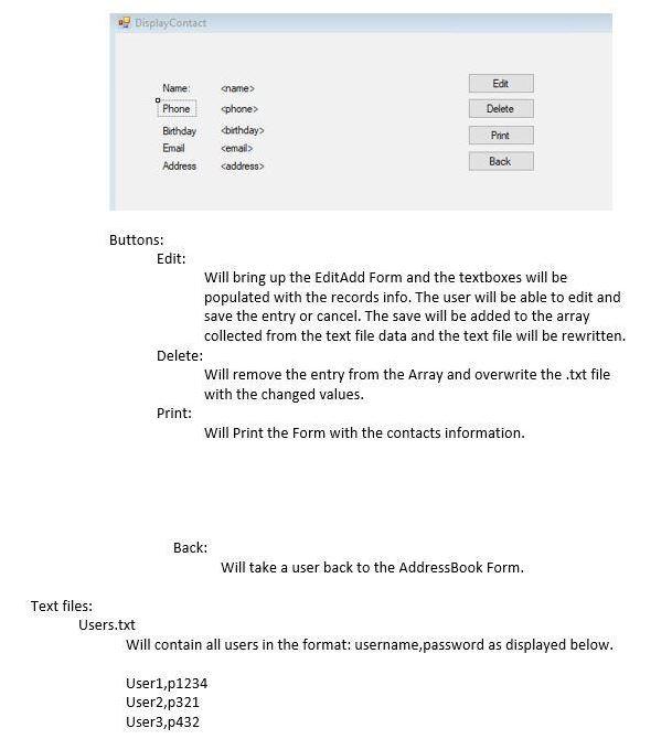 Solved 1. The first Form (login) will request user login | Chegg.com