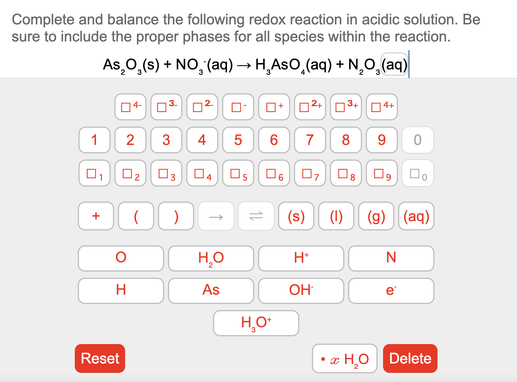 Solved Complete And Balance The Following Redox Reaction In | Chegg.com