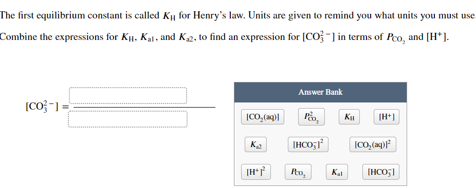 Solved The Following Equilibrium Constants Apply To Seawater Chegg Com   Phpj0WD5F