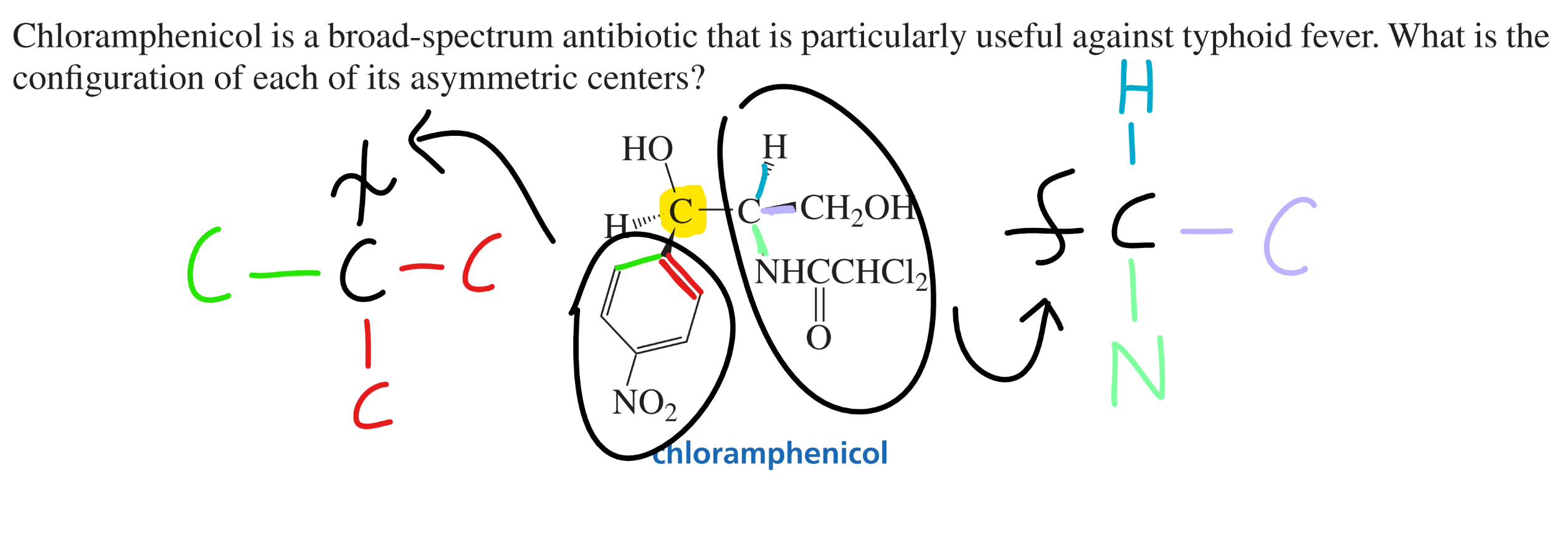 Solved The highlighted carbon is known to be (R) and the | Chegg.com