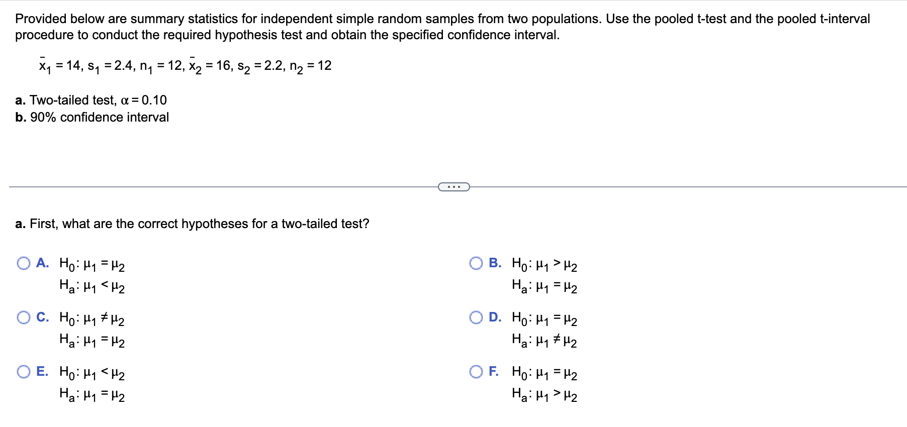 Solved provided below are summary statistics for independent chegg