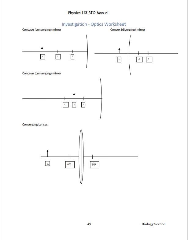Solved trace the p-ray f-ray c-ray as they reflect off or | Chegg.com