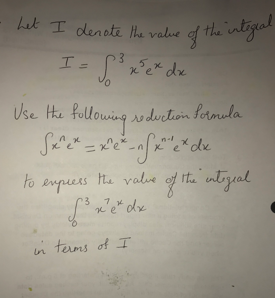 Solved het I denote the value of the integral I= - S 3 xsex | Chegg.com