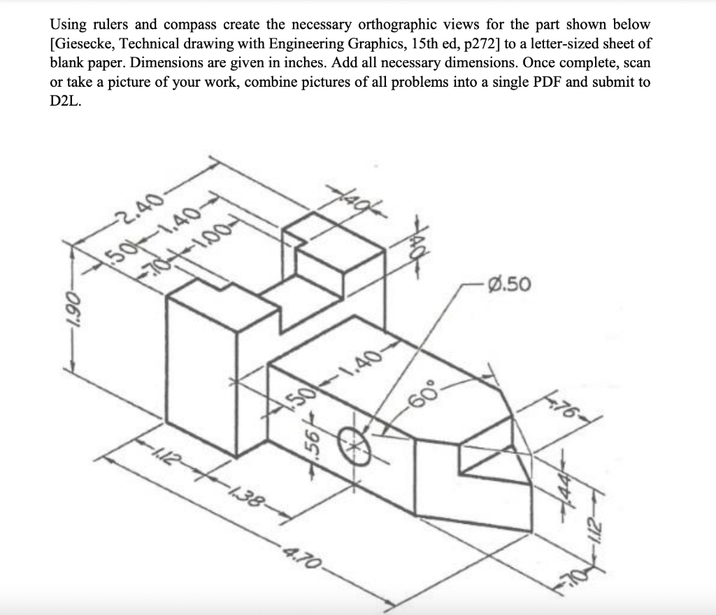 Solved Using rulers and compass create the necessary | Chegg.com