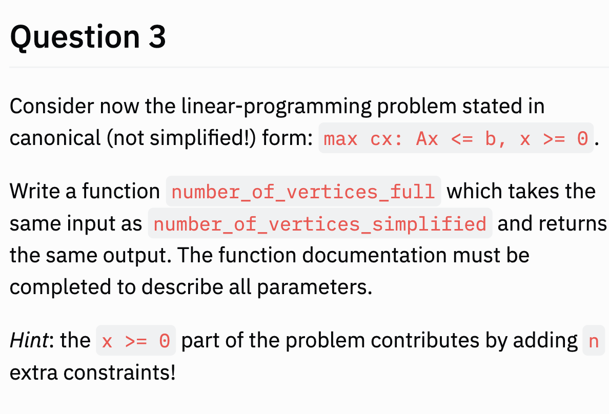 Solved Question 3 Consider now the linear-programming | Chegg.com