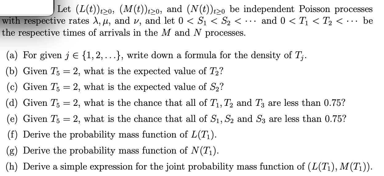 Let (L(t))t≥0,(M(t))t≥0, ﻿and (N(t))t≥0 be